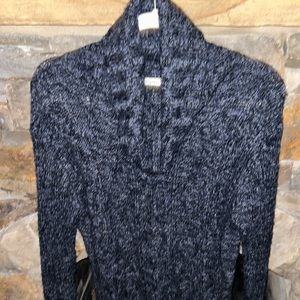 Abercrombie & Fitch M/L Wool Blend Dark Blue Cowl Neck Sweater;Perfect Condition